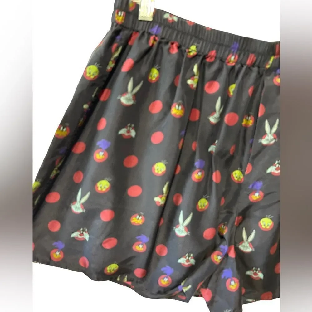Vintage Looney Tunes Mania Navy Silk Boxers